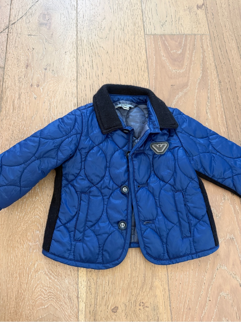 Armani Baby Quilted Dark Blue Jacket